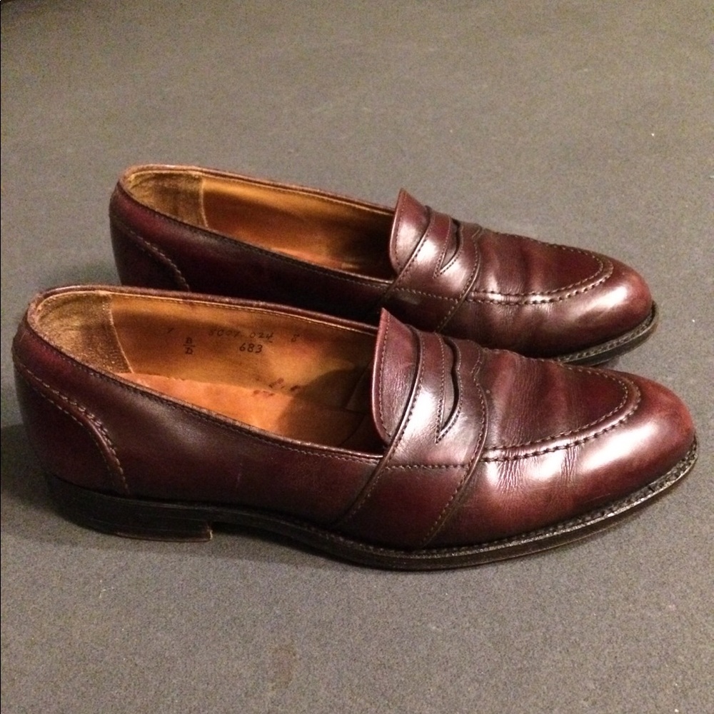 Alden Burgundy Calfskin (683) SIZE 9 Leather Shoes
